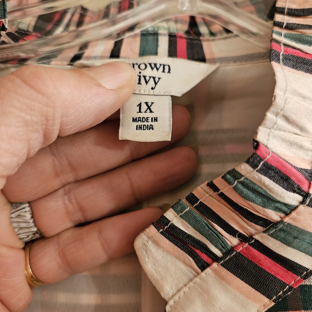 Crown & Ivy Multicolor Striped Blouse